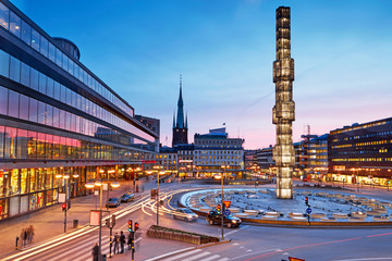 Keuken achterwand Stockholm Glazen obelisk op Sergels Torg  © allan