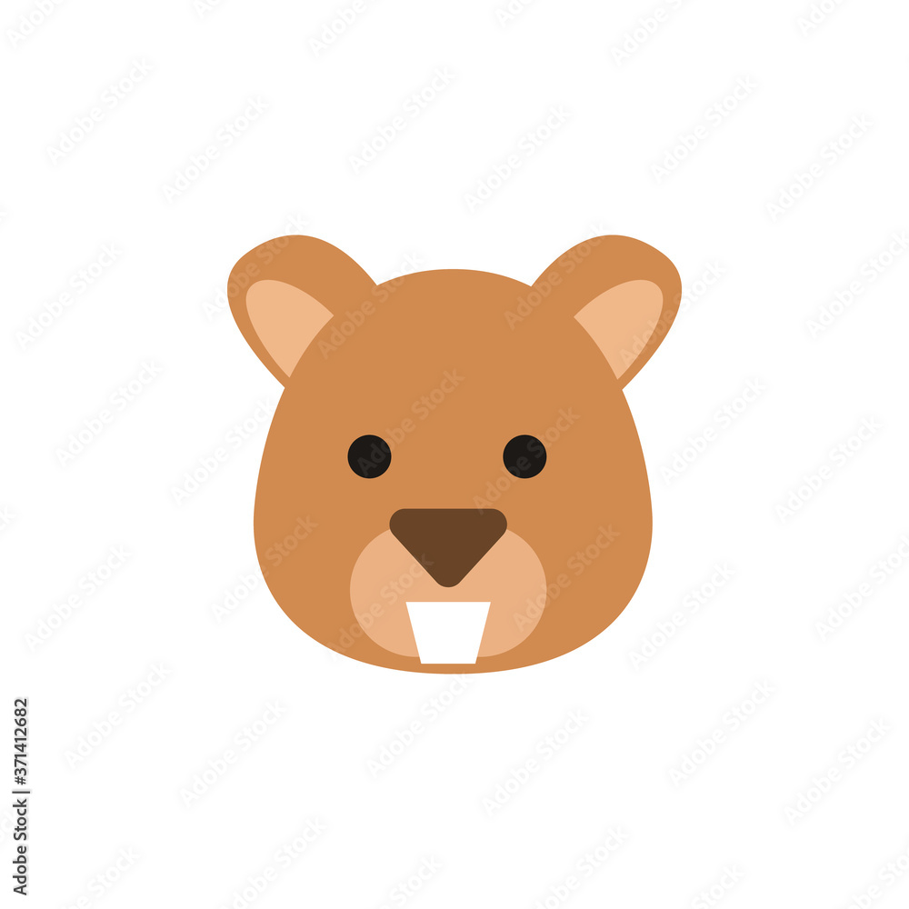 flat hamster icon, simple element from Pet-vet set, for web and mobile