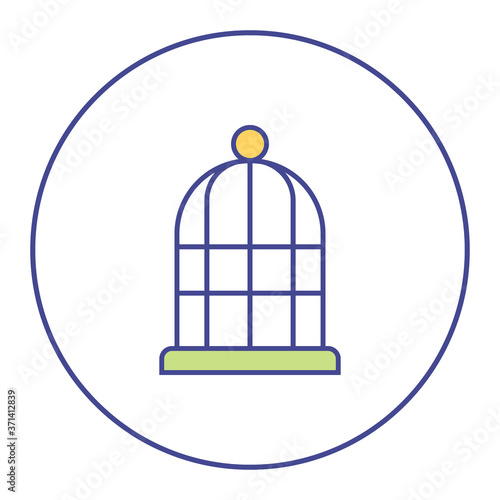 Wallpaper Mural .birdcage icon, simple infographic element, in bicolor filled line style from Pet-vet set, for web and UI design Torontodigital.ca