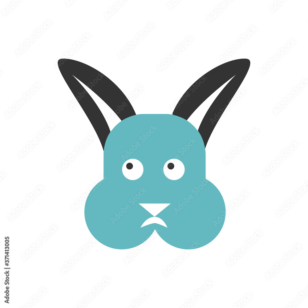 .bicolor rabbit icon, simple sign and symbol from Pet-vet collection, design element for User Interface .bicolor rabbit icon, simple sign and symbol from Pet-vet collection, design element for User Interface