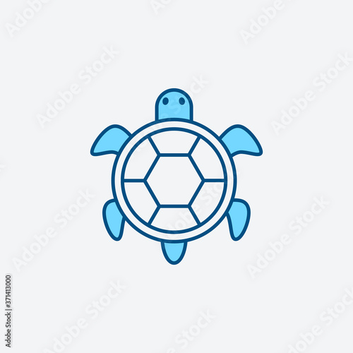 blue line tortoise icon, simple element from Pet-vet set, for web and mobile