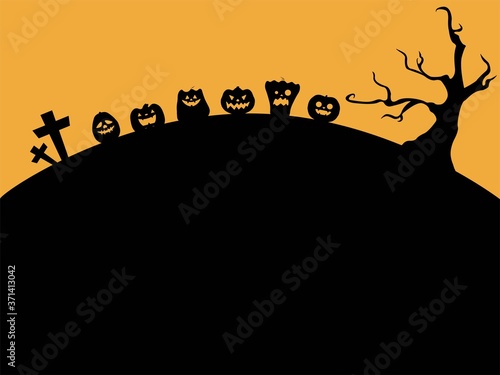 ジャックオランタンたちの背景_上部