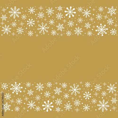 Snowflakes on background with copyspace. Christmas decoration. Vector