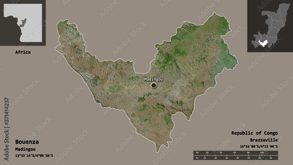 Bouenza, region of Republic of Congo,. Previews. Satellite