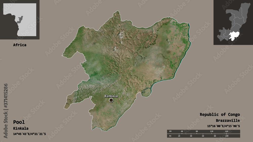 Pool, region of Republic of Congo,. Previews. Satellite