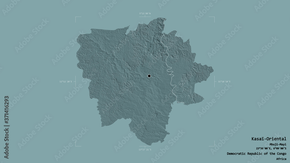 Kasaï-Oriental - Democratic Republic of the Congo. Bounding box. Administrative