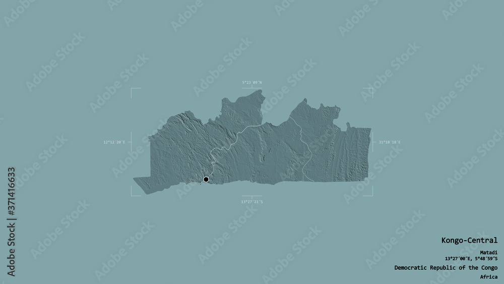 Kongo-Central - Democratic Republic of the Congo. Bounding box. Administrative