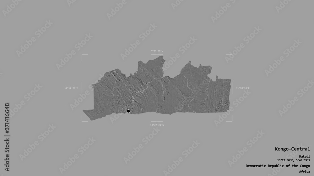 Kongo-Central - Democratic Republic of the Congo. Bounding box. Bilevel