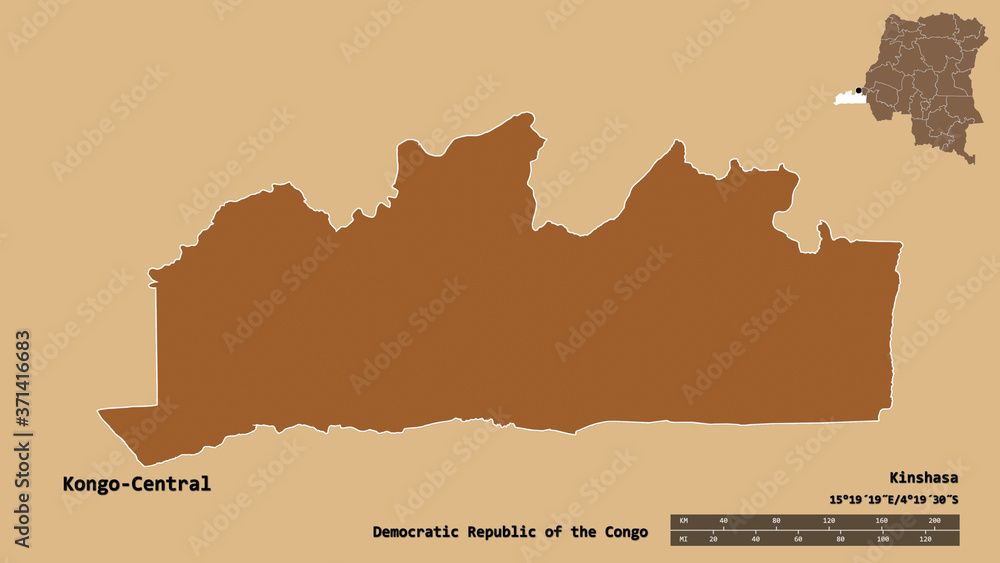 Kongo-Central, province of Democratic Republic of the Congo, zoomed. Pattern