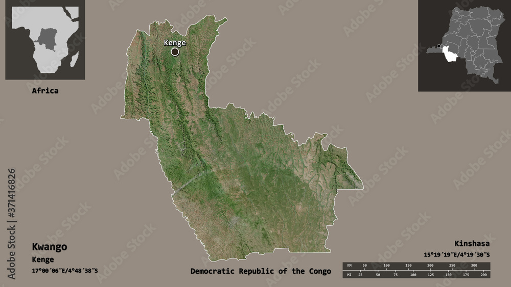 Kwango, province of Democratic Republic of the Congo,. Previews. Satellite