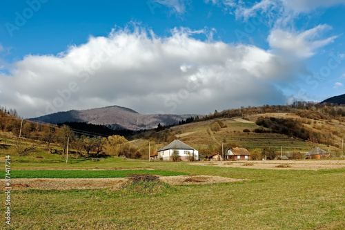 Zakarpattia countryside landscape in Ukraine