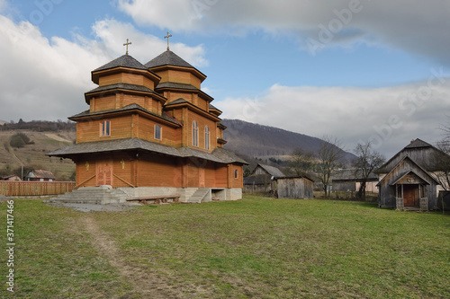 The orthodox new church in Zakarpattia, Ukraine photo