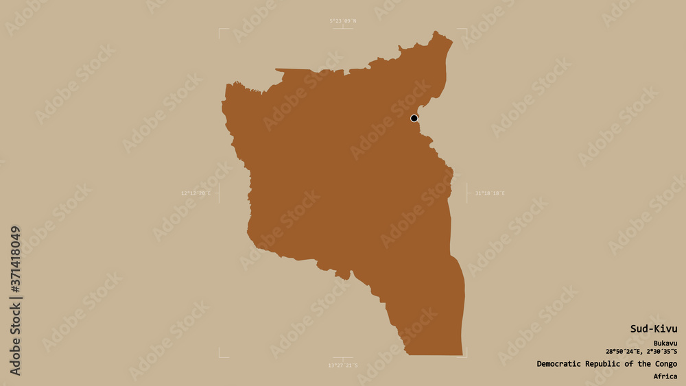 Sud-Kivu - Democratic Republic of the Congo. Bounding box. Pattern