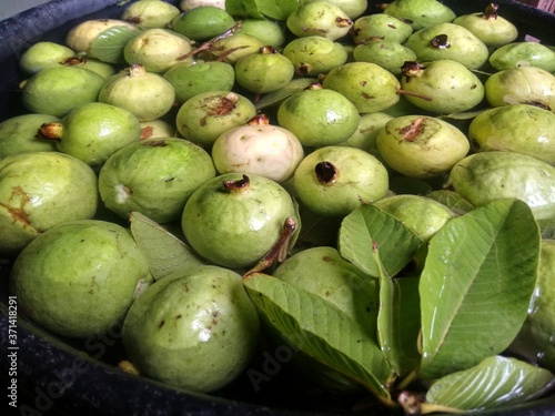 green guava on the market
