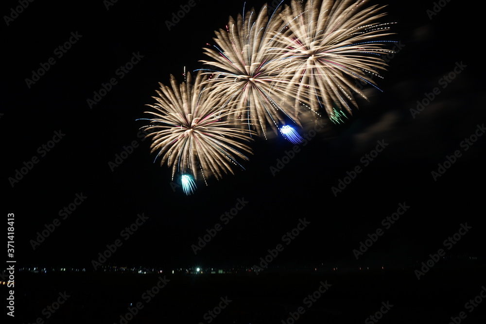 Summer Firework Festival in Yamanashi prefecture, Japan