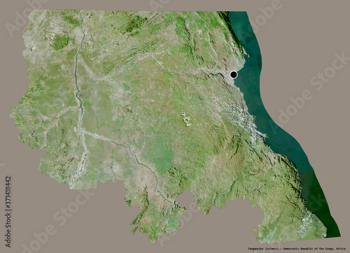 Tanganyika, province of Democratic Republic of the Congo, on solid. Satellite