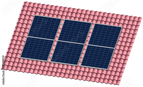 solar panel on roof