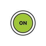 Power button. Icon for your website design, logo, application, UI. Vector illustration
