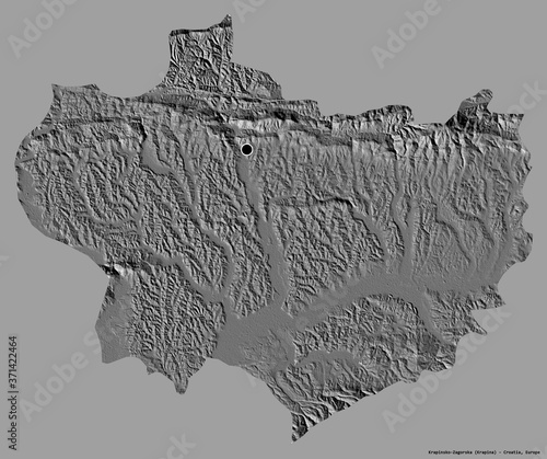 Krapinsko-Zagorska, county of Croatia, on solid. Bilevel photo