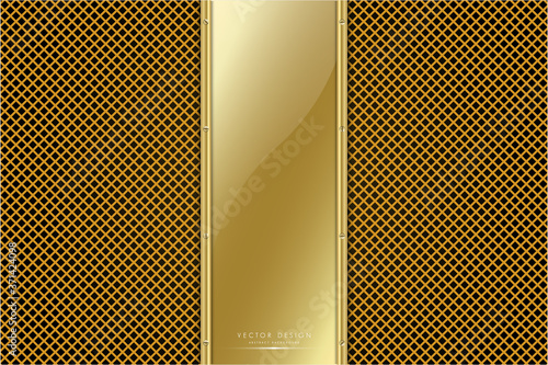  Metallic background.Luxury of gold with golden line.Elegant metal modern design.