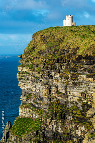 O Briens Tower on the Cliffs of Moher, Ireland photo