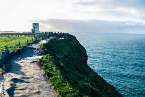 O Briens Tower on the Cliffs of Moher, Ireland photo