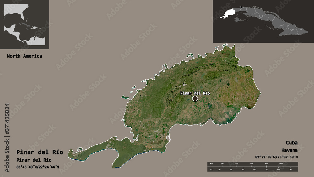 Pinar del Río, province of Cuba,. Previews. Satellite