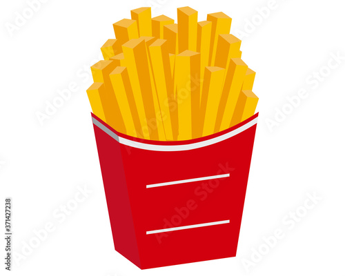 フライドポテトのベクターイラスト　フレンチフライ