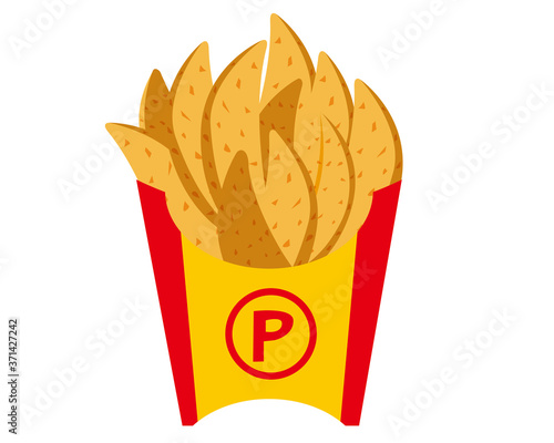 フライドポテトのベクターイラスト　フレンチフライ