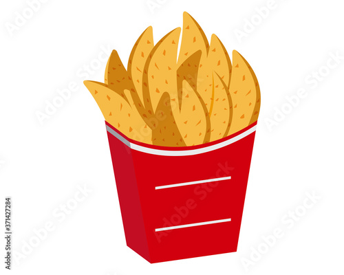 フライドポテトのベクターイラスト　フレンチフライ