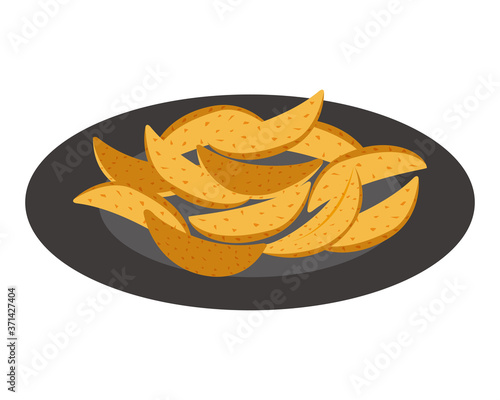 フライドポテトのベクターイラスト　フレンチフライ