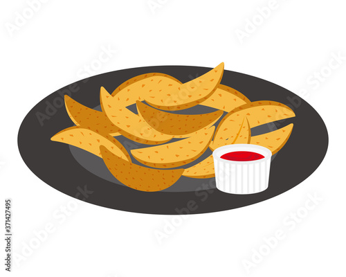 フライドポテトのベクターイラスト　フレンチフライ