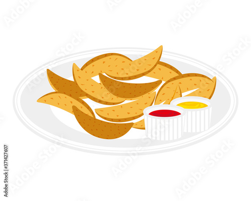 フライドポテトのベクターイラスト　フレンチフライ