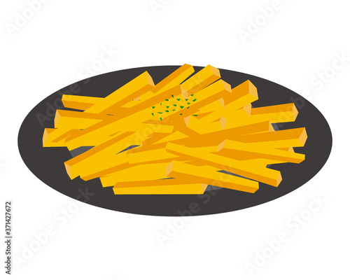 フライドポテトのベクターイラスト　フレンチフライ