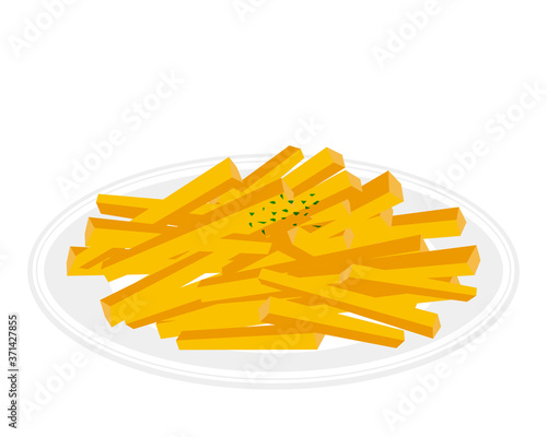 フライドポテトのベクターイラスト　フレンチフライ