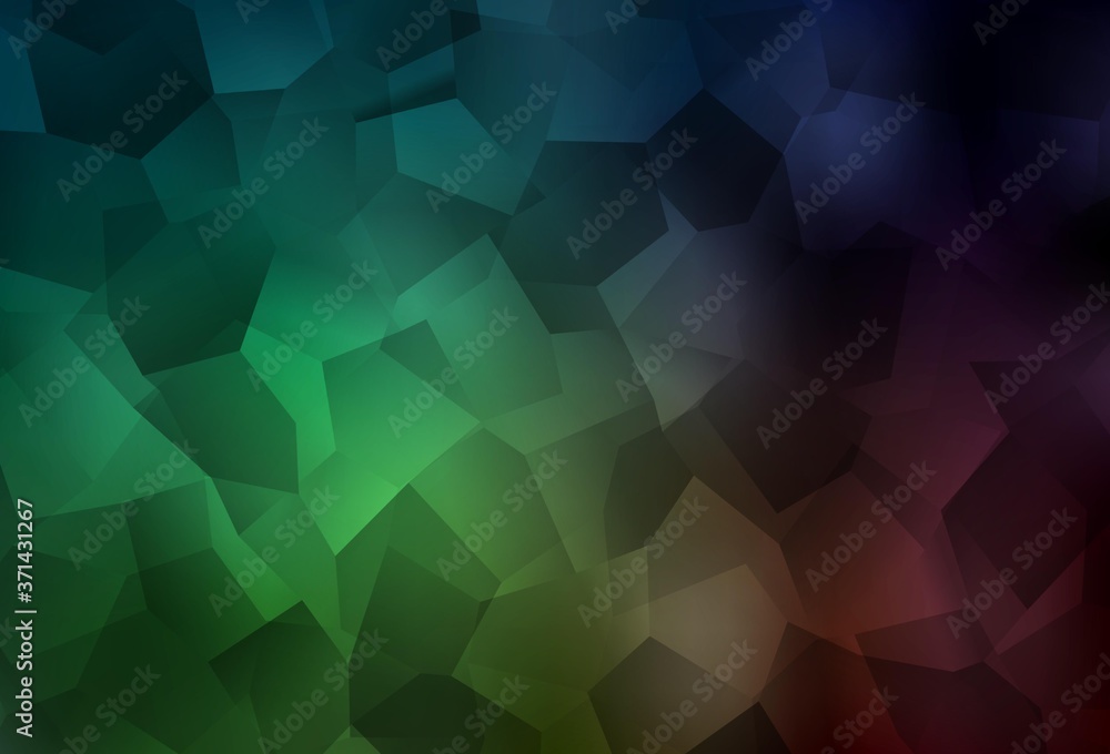 Dark Green vector template with chaotic shapes. Dark Green vector template with chaotic shapes.