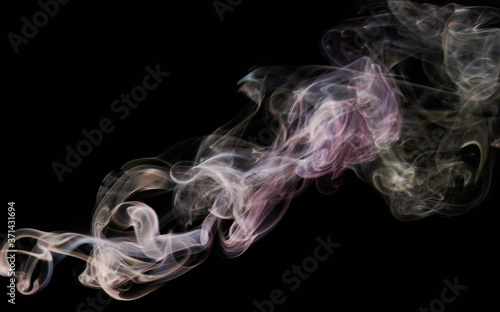 Mystical transparent smoke swirls