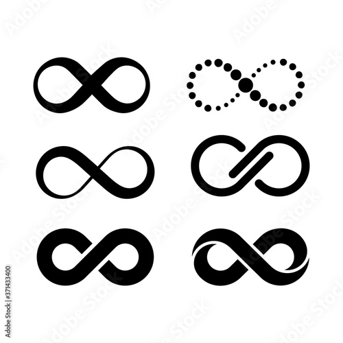 Black infinite symbol collection