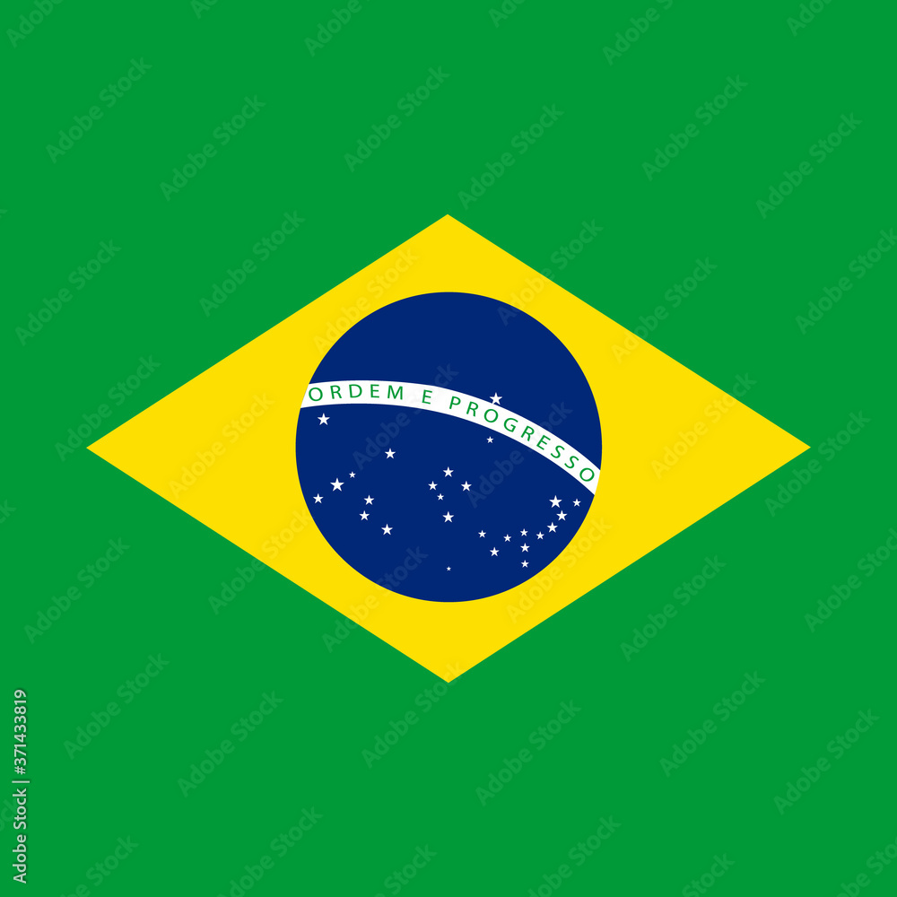 Fototapeta premium Flag of Brazil symbol.