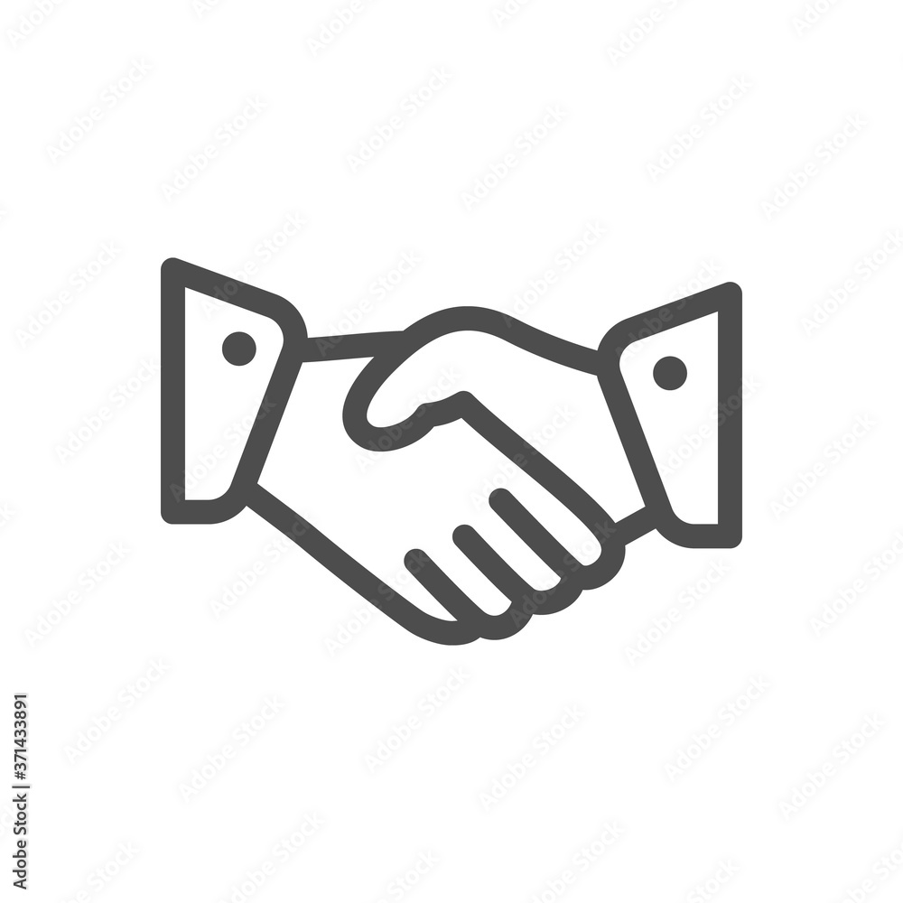 Hand shake business icon logo