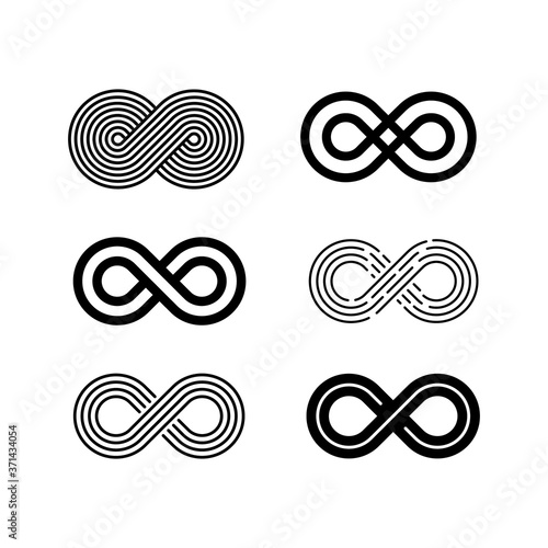Illustration of black infinite symbol