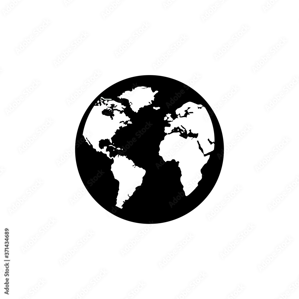 World globe web icon isolated on white background