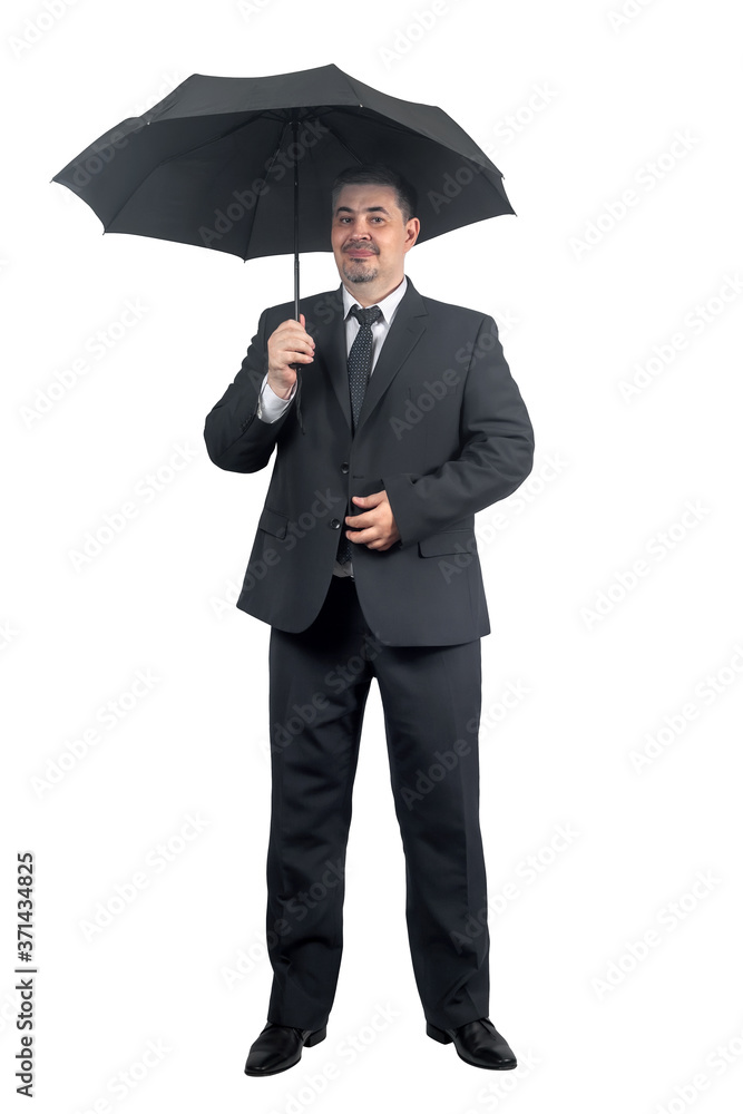 Man in a suit with an umbrella Man in a suit with an umbrella