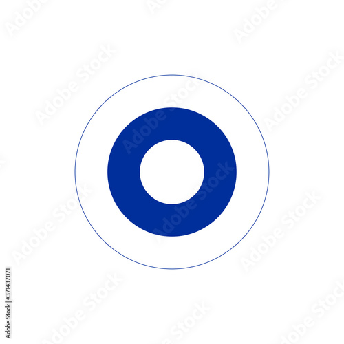 Finnish air force roundel. Military symbol. Vector Illustration