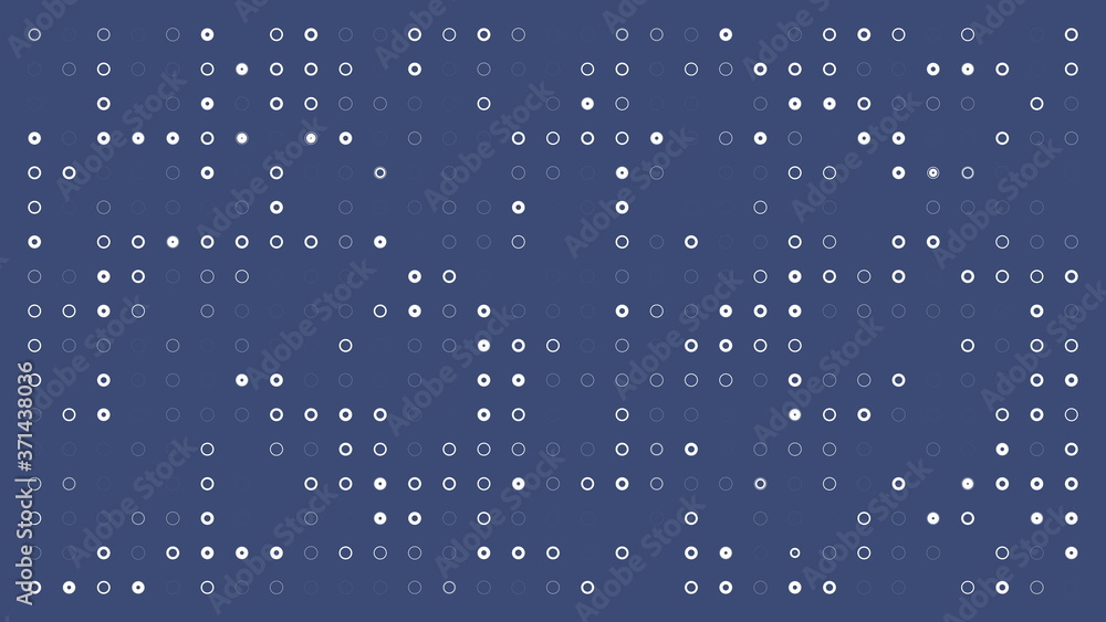 White circles on phantom blue background. White circles on phantom blue background.