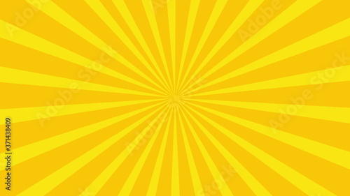 Sunshine icon with yellow background. Icon design.