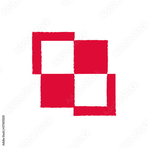 Polish air force roundel. Military symbol. Vector Illustration