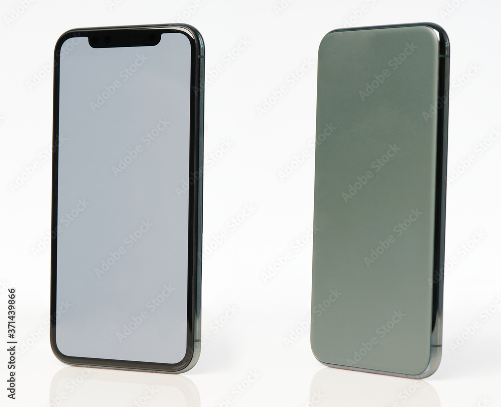 Isometric view of gray smartphone Isometric view of gray smartphone