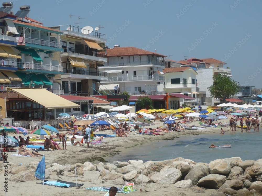 A crowded beach