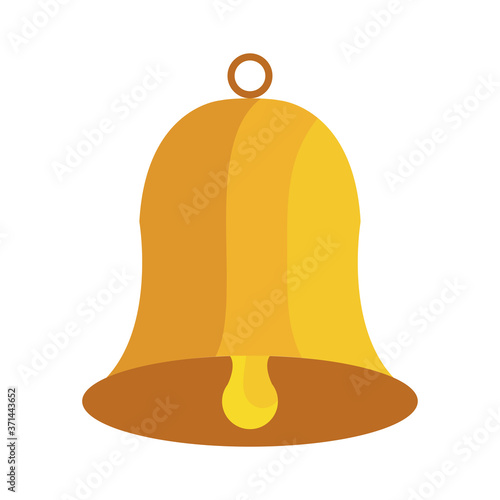 golden bell icon, in white background vector illustration design